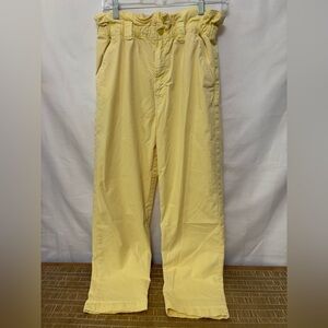 MOTHER THE YOYO RUFFLE‎ GREASER ANKLE PANTS GOLDFINCH size 28